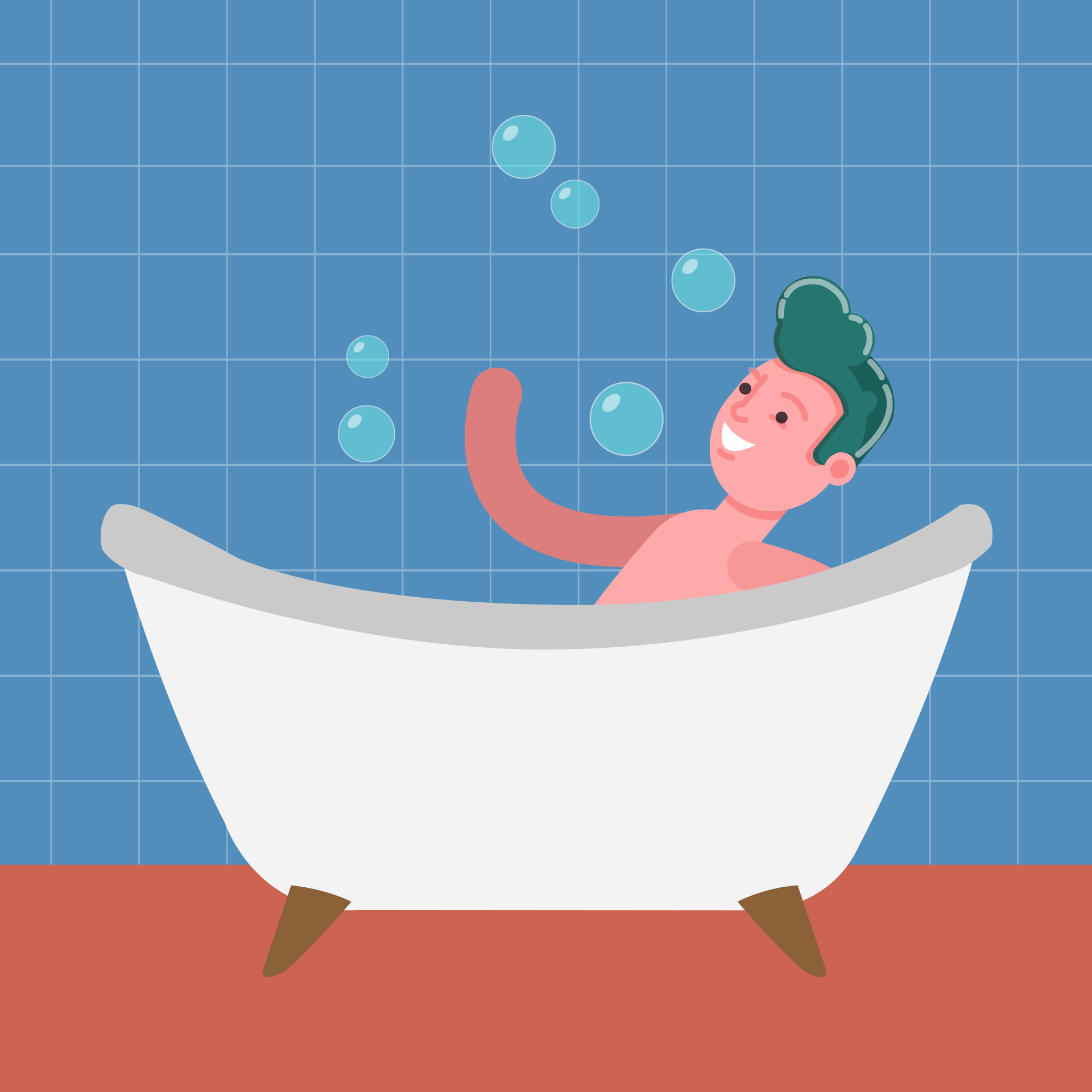 Tomar un baño en tina
