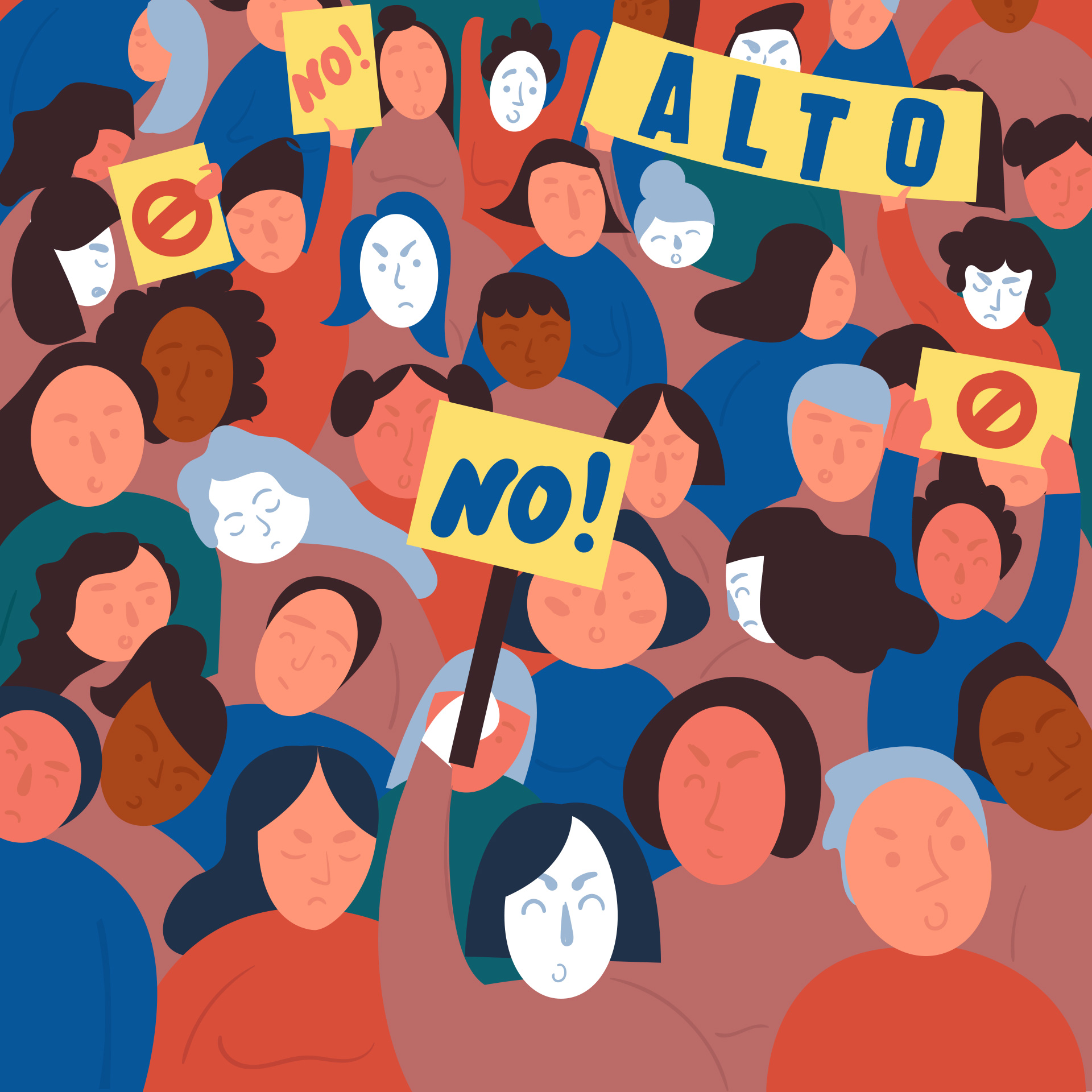Participar en una marcha de protesta