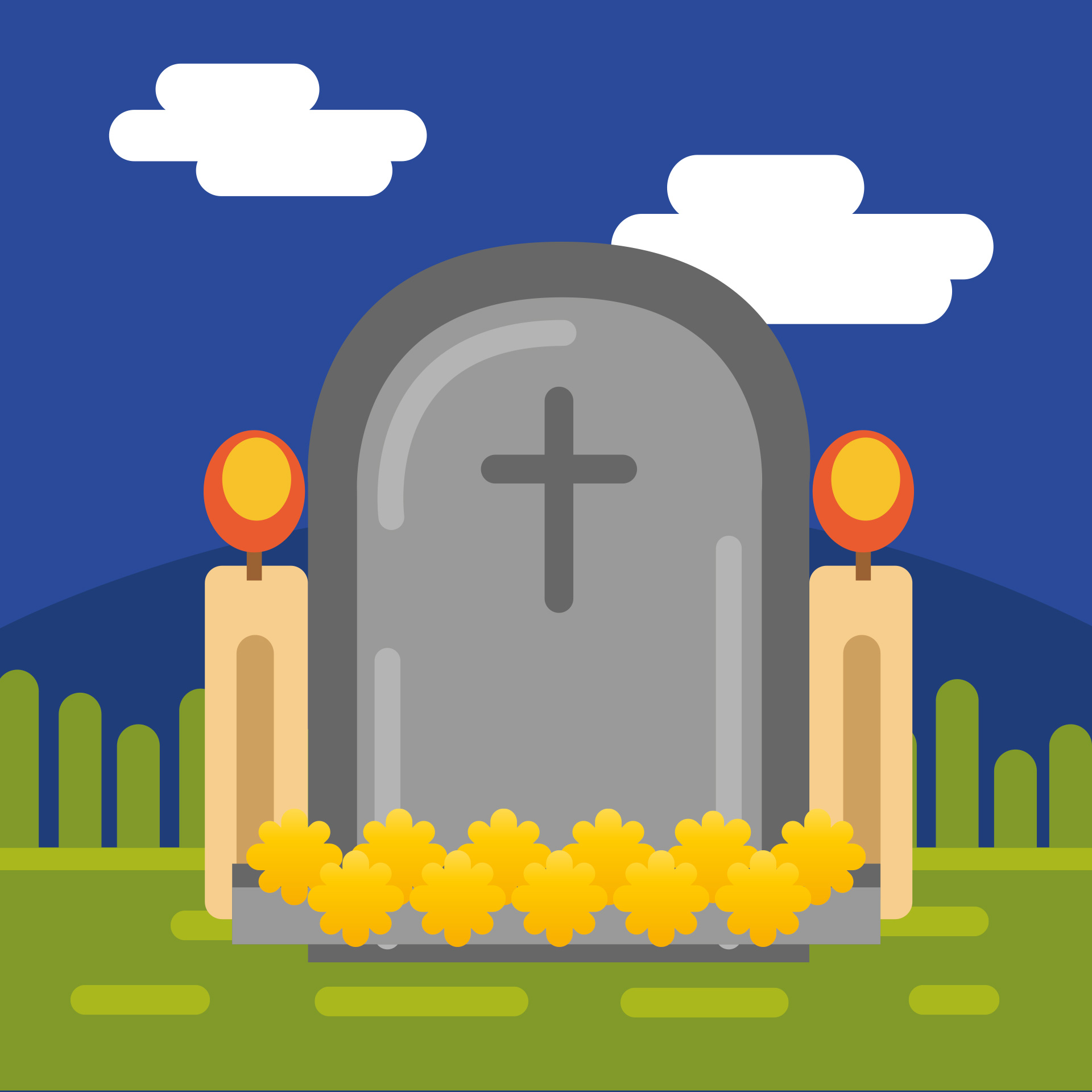 Visitar un panteón el Día de Muertos