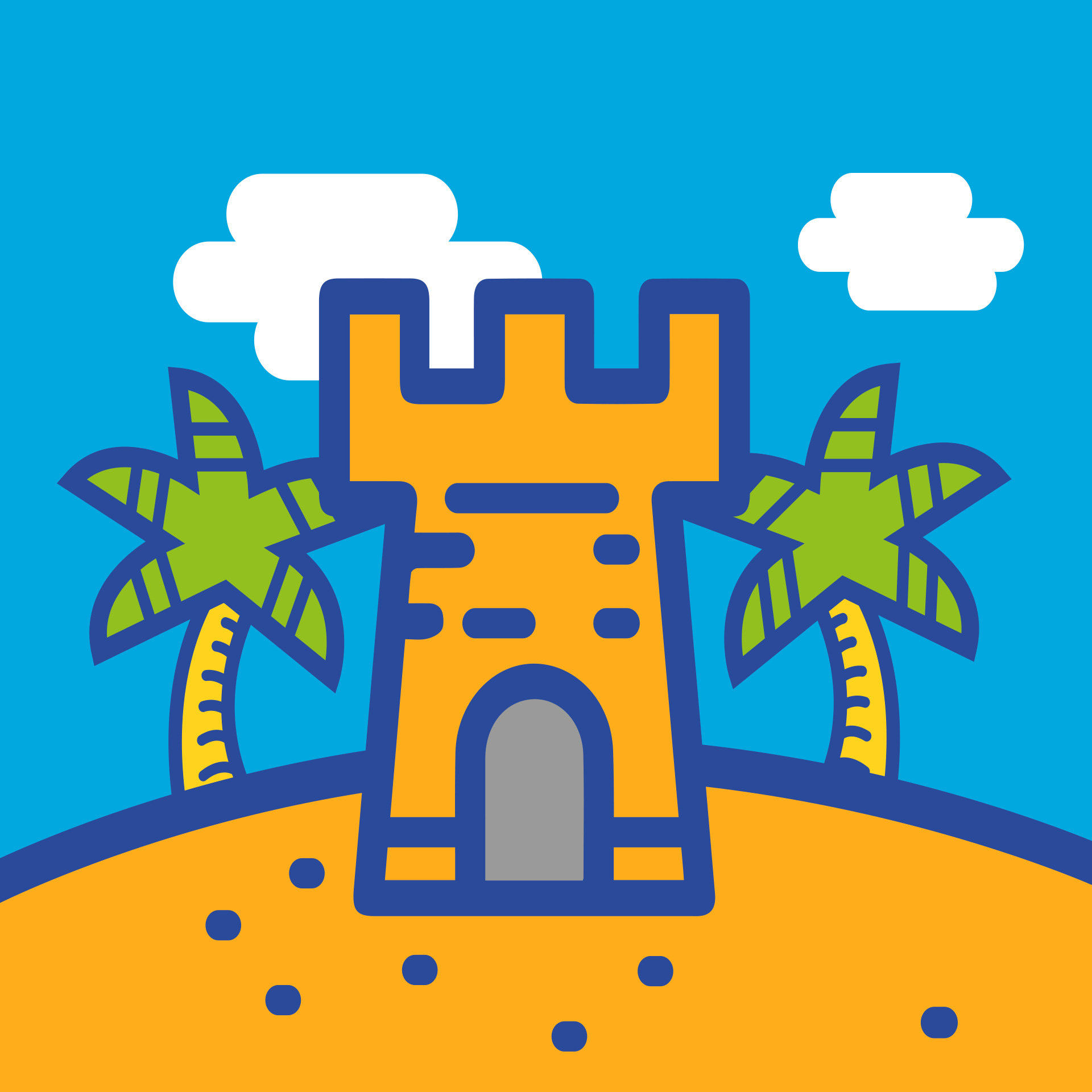 Hacer un castillo de arena en la playa